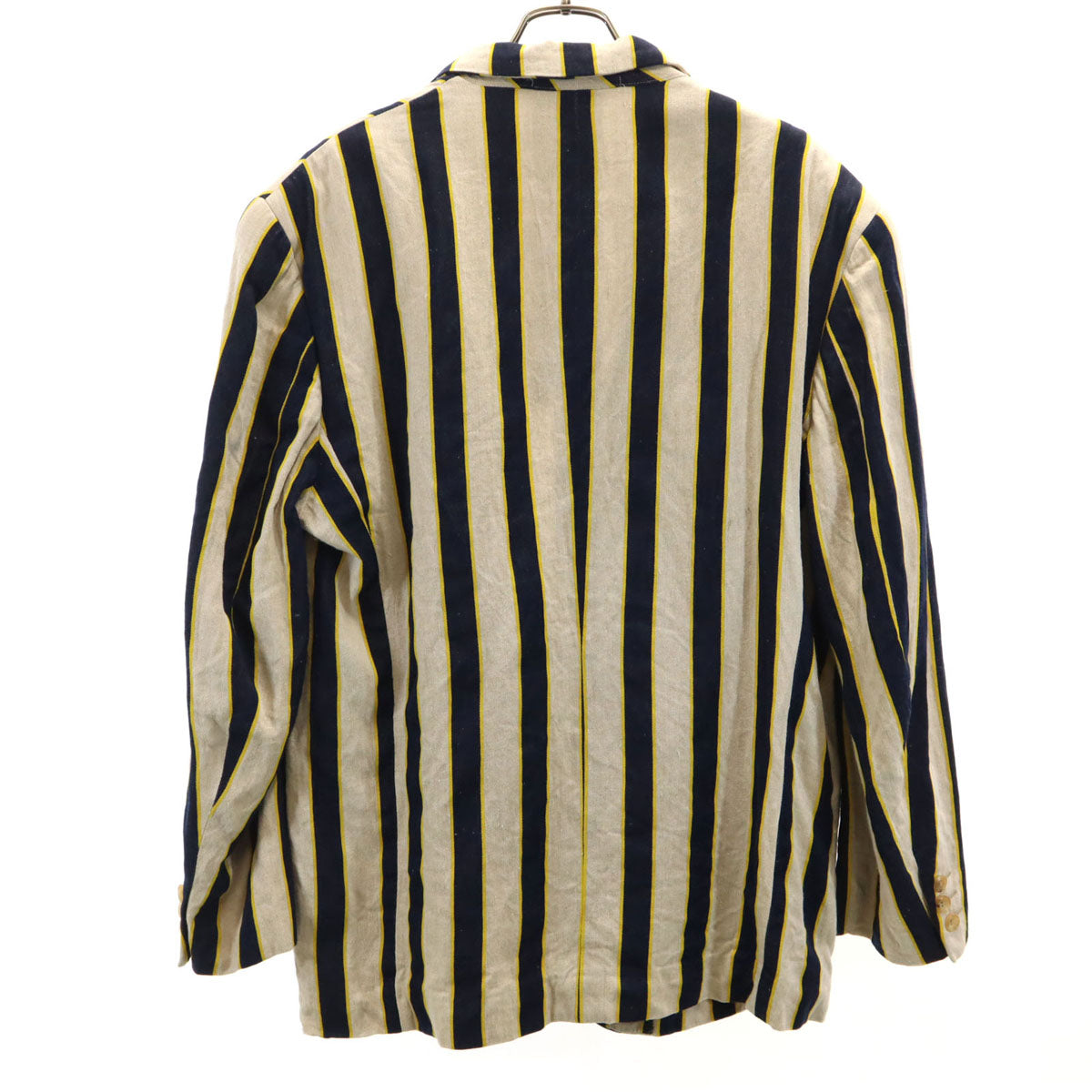 COMME des GARCONS HOMME PLUS コムデギャルソンオムプリュス 1990年 90s 日本製 オールド ストライプ柄 テーラードジャケット M ブラック メンズ