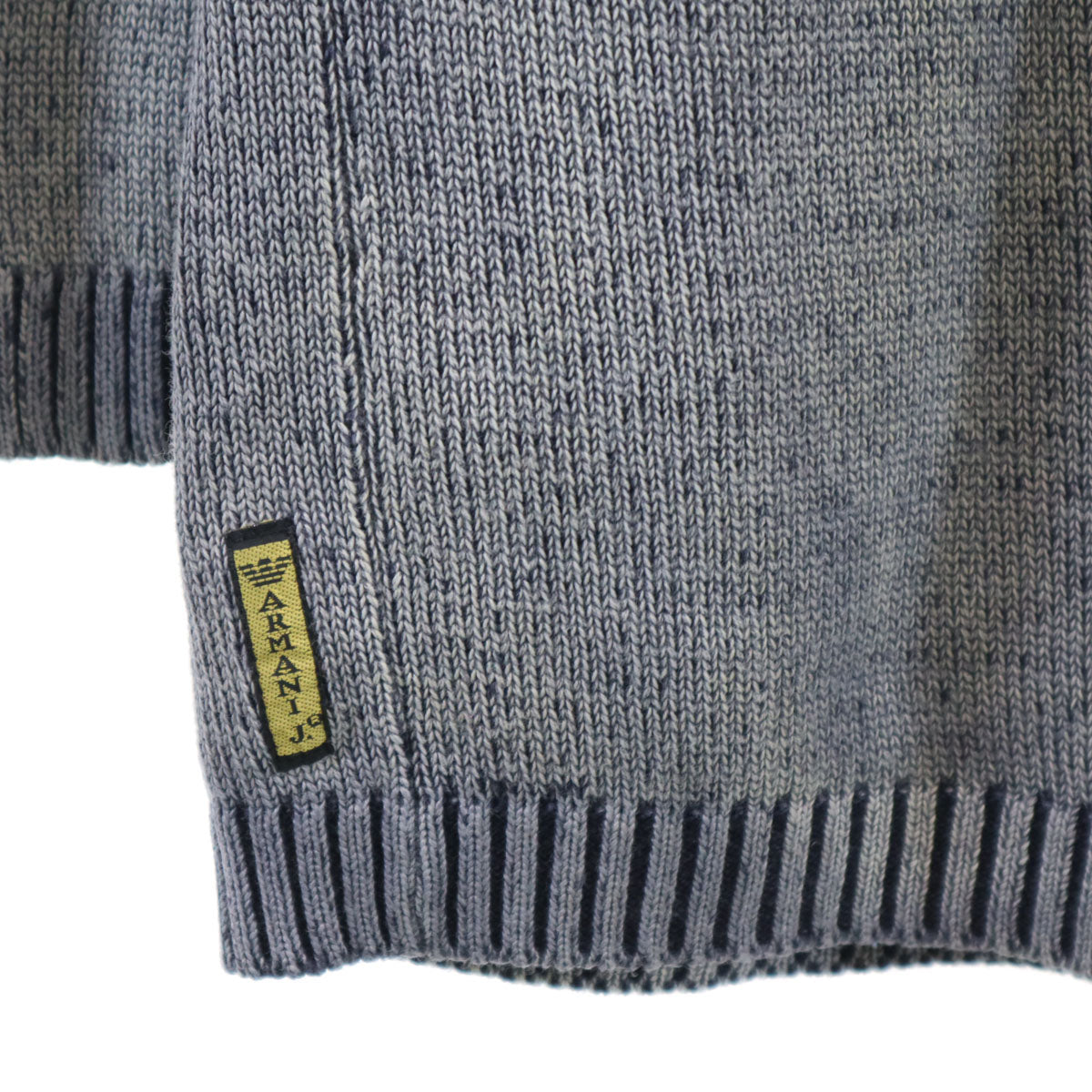 ARMANI JEANS アルマーニジーンズ 90s イタリア製 オールド 長袖 インディゴ染め ニット M ネイビー セーター メンズ