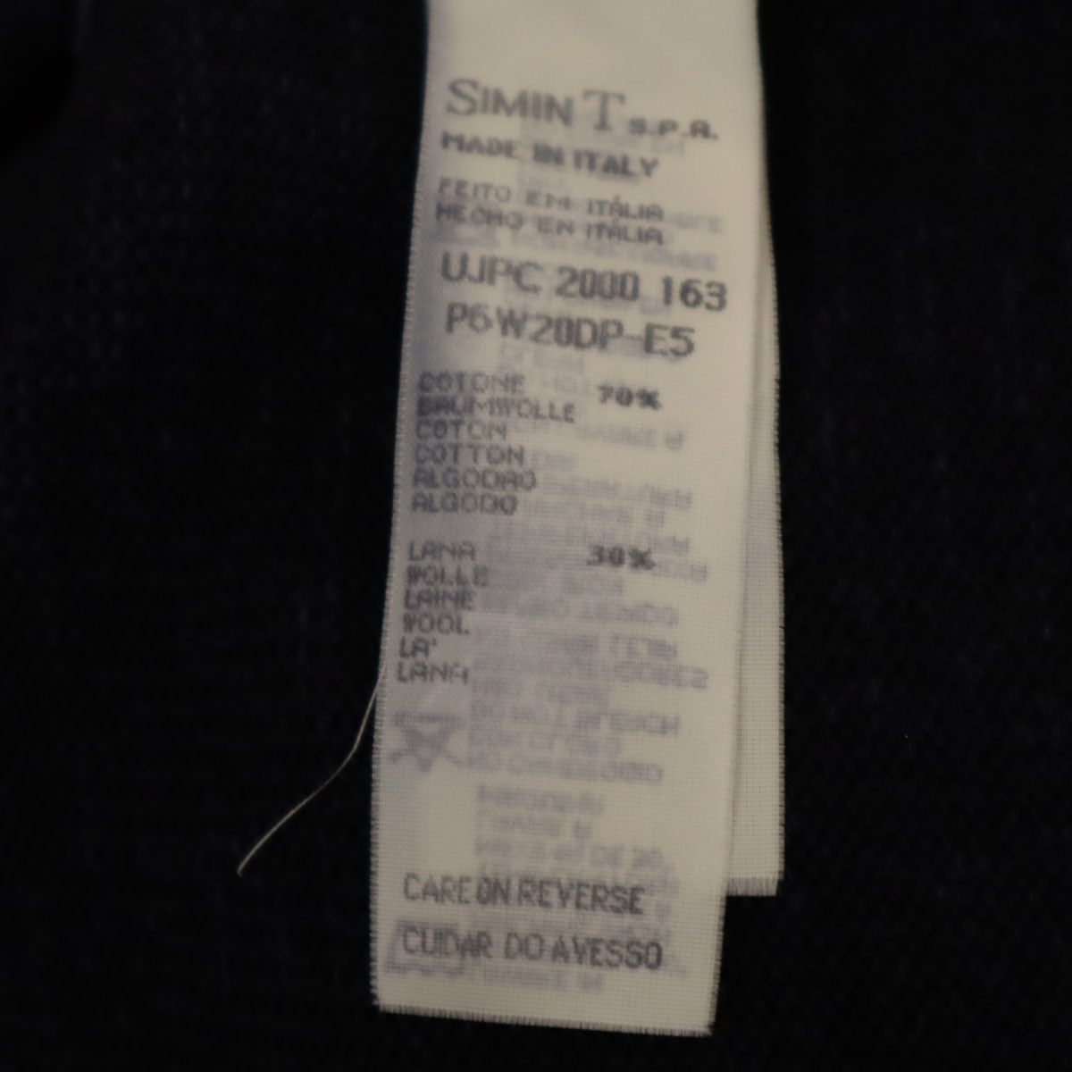 ARMANI JEANS アルマーニジーンズ 90s イタリア製 オールド 長袖 インディゴ染め ニット M ネイビー セーター メンズ