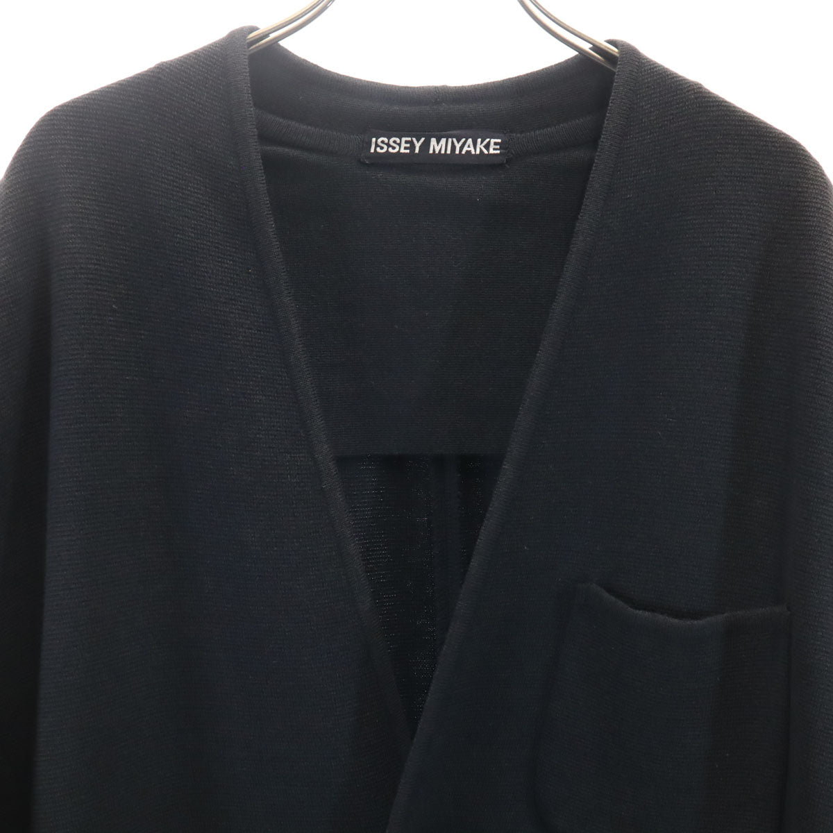 ISSEY MIYAKE イッセイミヤケ 90s 日本製 オールド 長袖 Vネック ニットカーディガン M ブラック メンズ