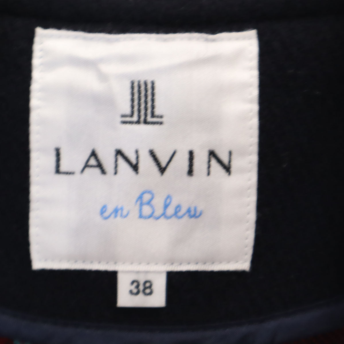 LANVIN en Bleu ランバンオンブルー 日本製 スタジャン 38 ブラック系 レディース