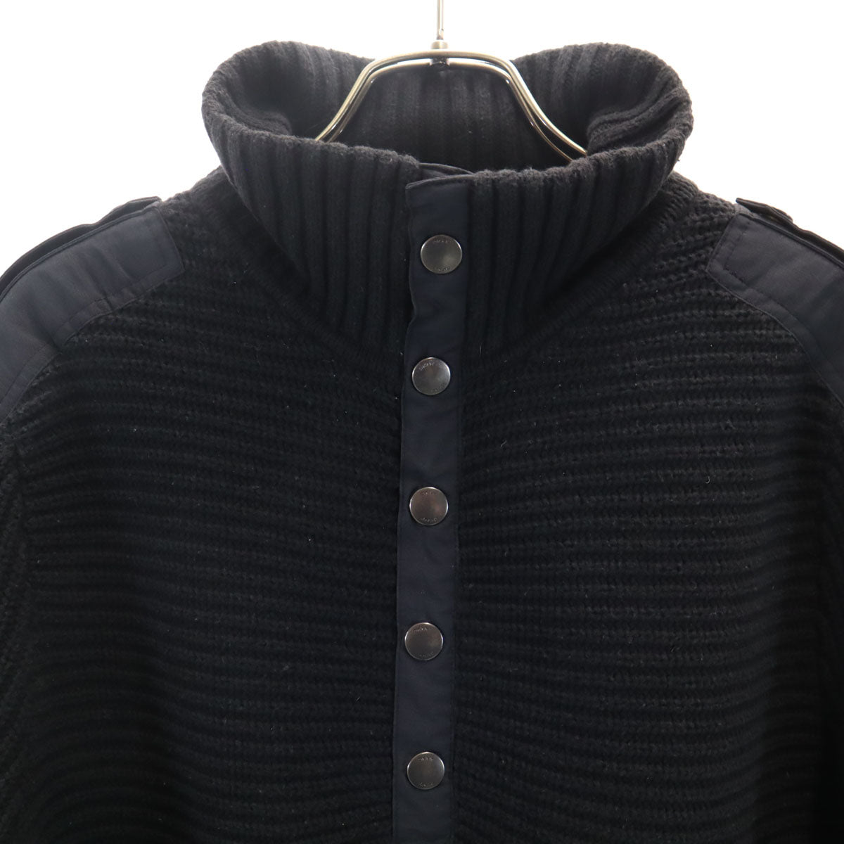 DKNY DONNA KARAN NEW YORK ダナキャランニューヨーク 長袖 ニット M ブラック セーター エルボーパッチ メンズ