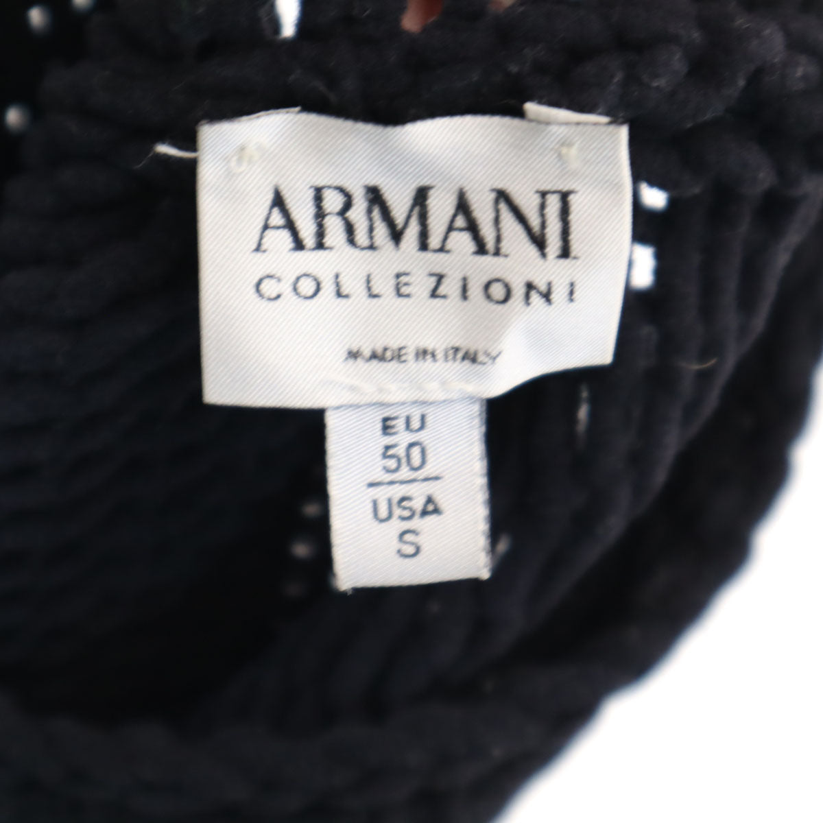 ARMANI COLLEZIONI アルマーニコレッツォーニ 長袖 ニット 50/S ブラック セーター メンズ