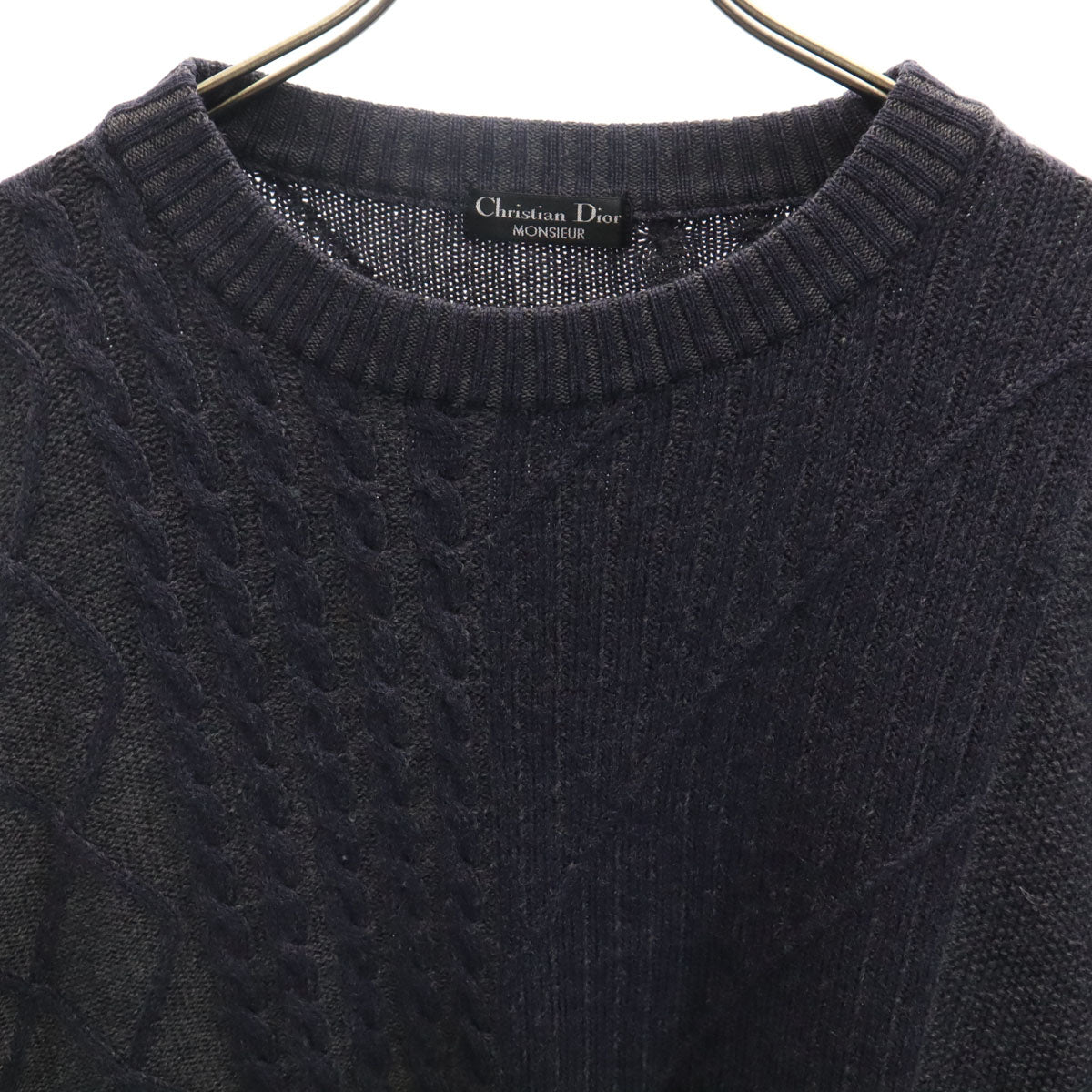 Christian Dior MONSIEUR クリスチャンディオール ムッシュ 90s オールド 長袖 セーター L ネイビー ニット メンズ
