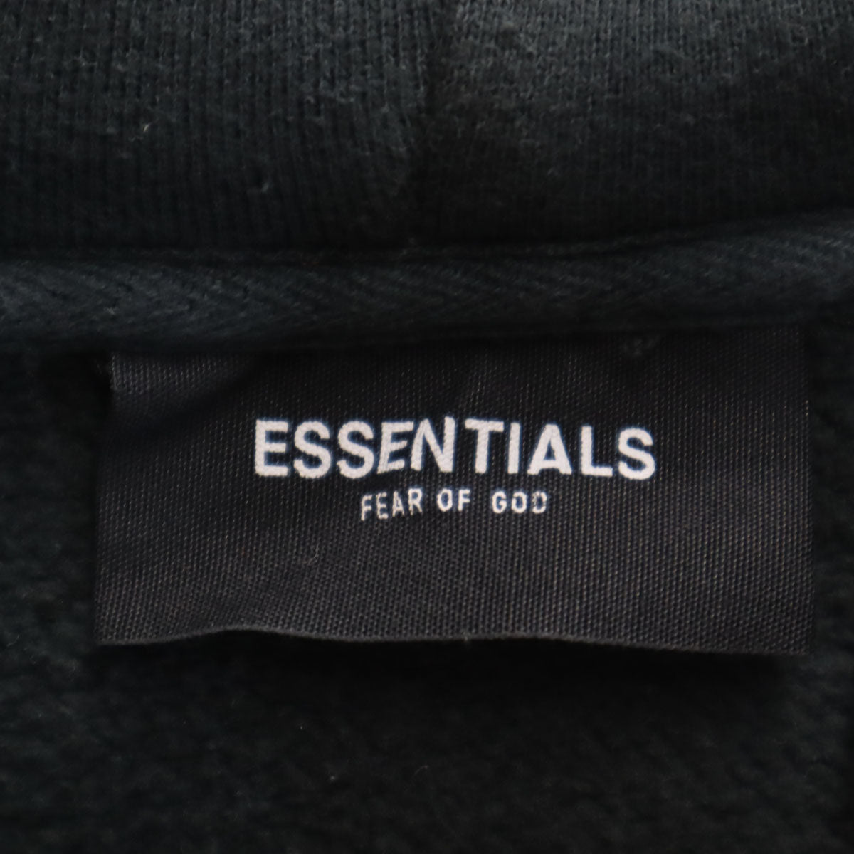 ESSENTIALS エッセンシャルズ バックロゴ 長袖 スウェットパーカー L ブラック メンズ