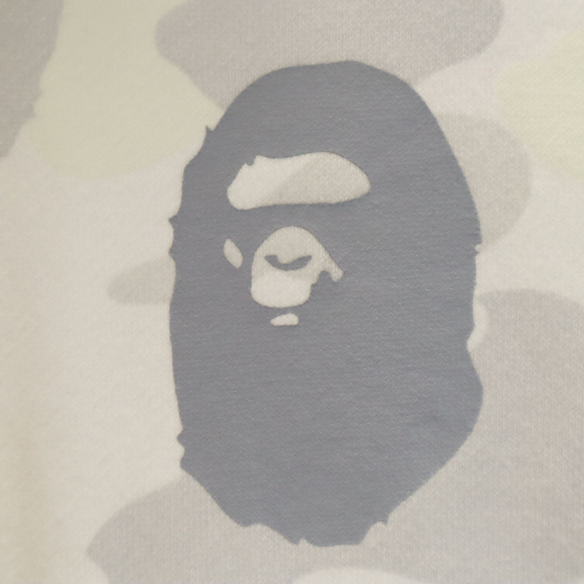 A BATHING APE アベイシングエイプ 日本製 蓄光 長袖 スウェットパーカー M ホワイト メンズ