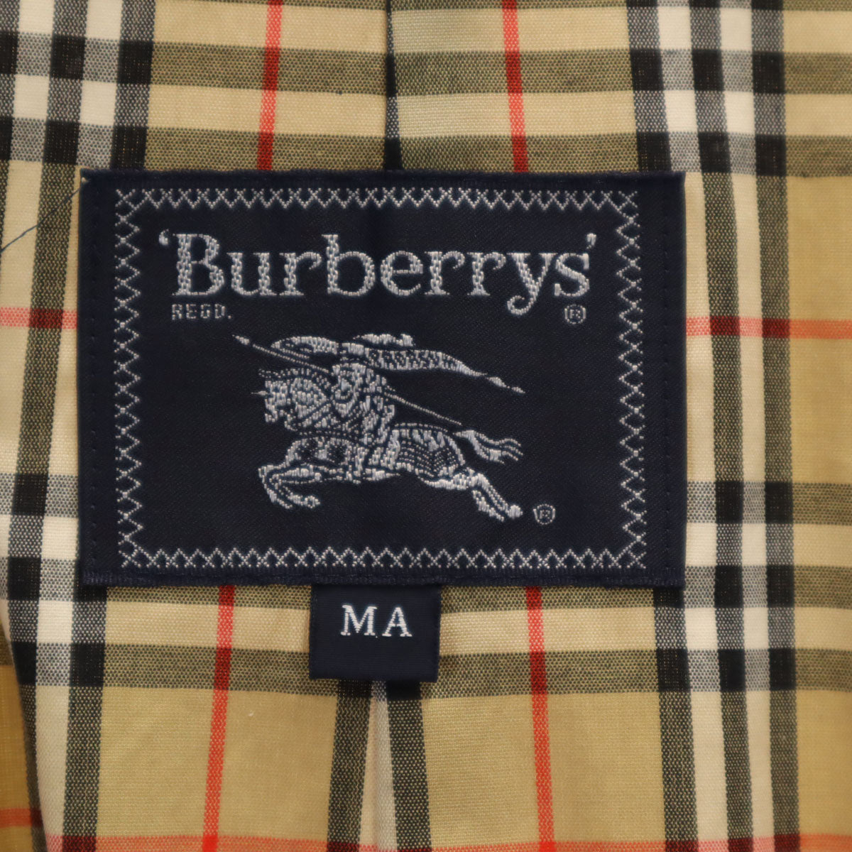 Burberrys バーバリーズ 90s 日本製 オールド ハーフ丈 ステンカラーコート MA 生成り 三陽商会 メンズ
