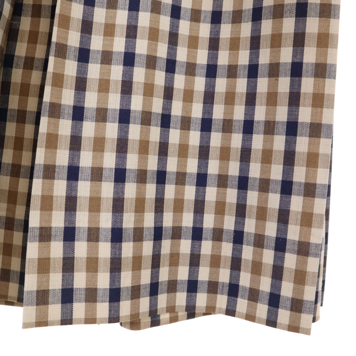 Aquascutum アクアスキュータム 80s 90s オールド スカートスーツ 上下 セットアップ LL ブラウン レディース