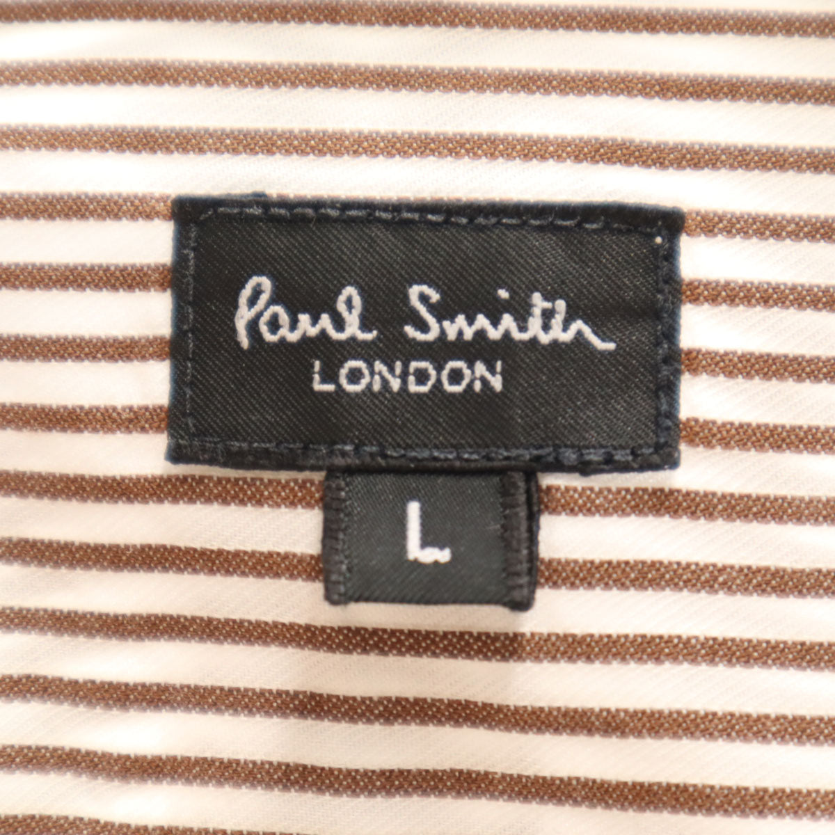 Paul Smith LONDON ポールスミスロンドン ストライプ柄 長袖 シャツ L ホワイト メンズ