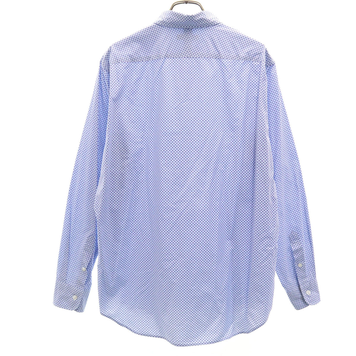 MACKINTOSH LONDON マッキントッシュロンドン 小紋柄 長袖 隠し ボタンダウンシャツ L ブルー系 メンズ