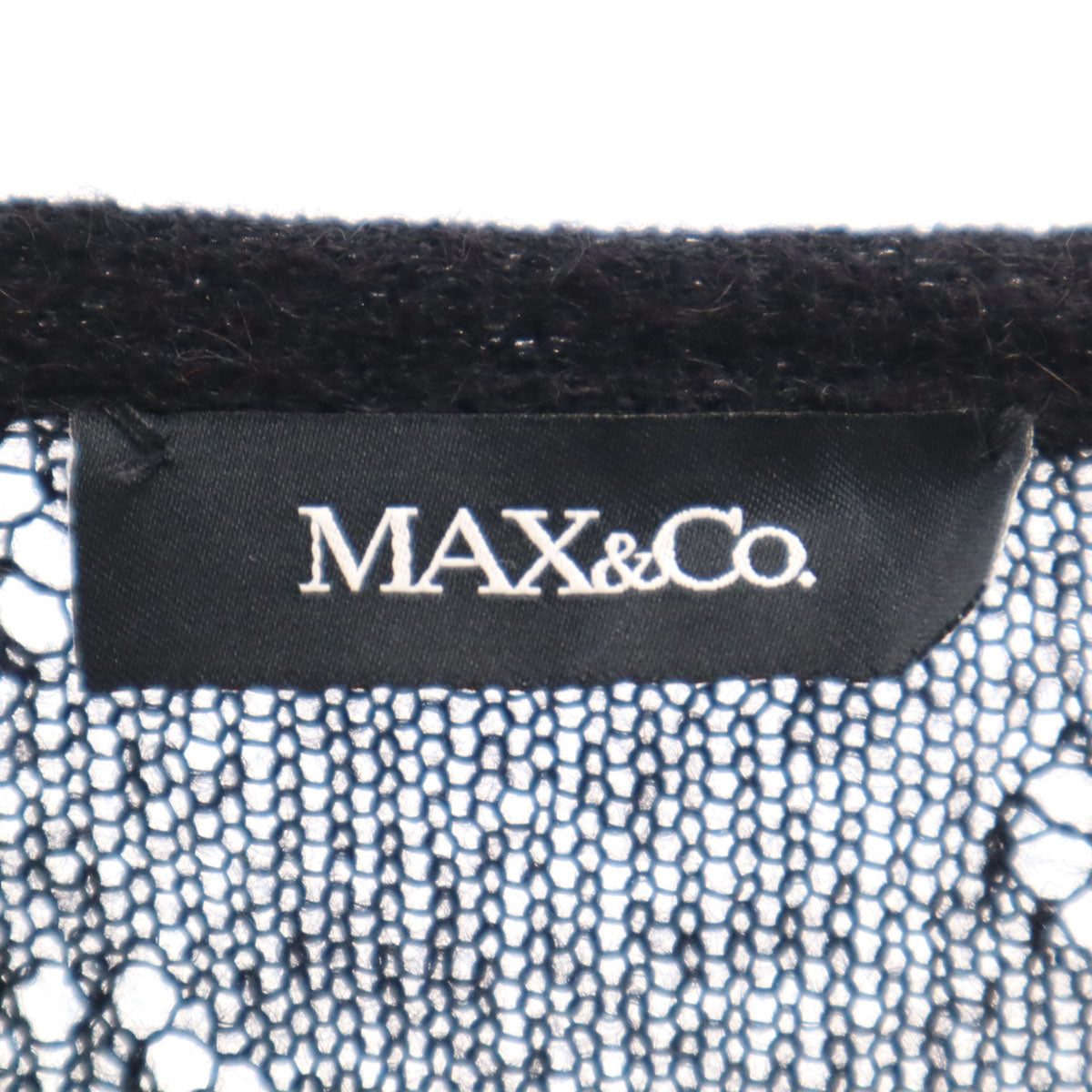 MAX&CO マックスアンドコー モヘアブレンド 長袖 ロング ニットカーディガン M ブラック レディース