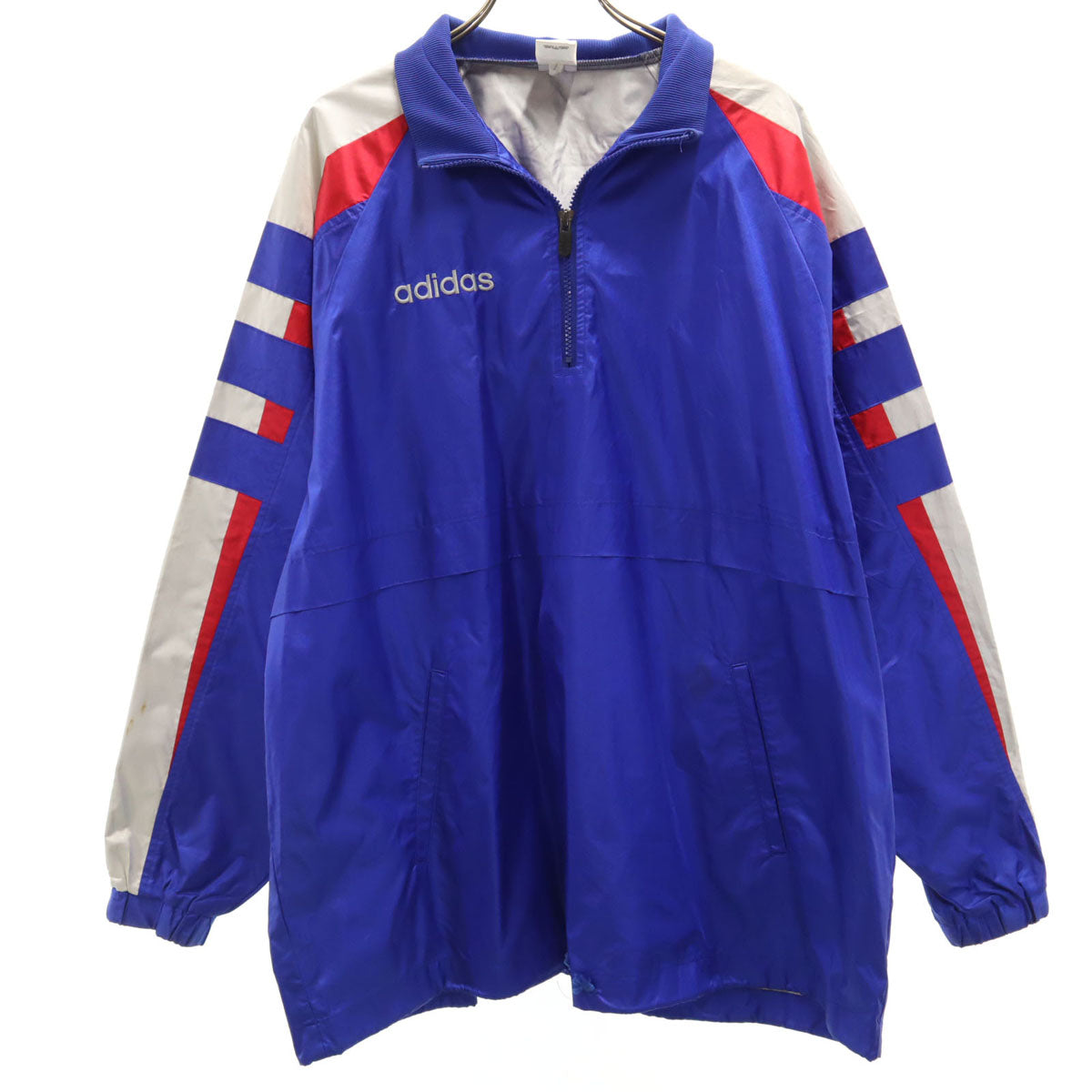 adidas アディダス 80s ヴィンテージ ハーフジップ ウインドブレーカー O-XO レッド デサント プルオーバー メンズ
