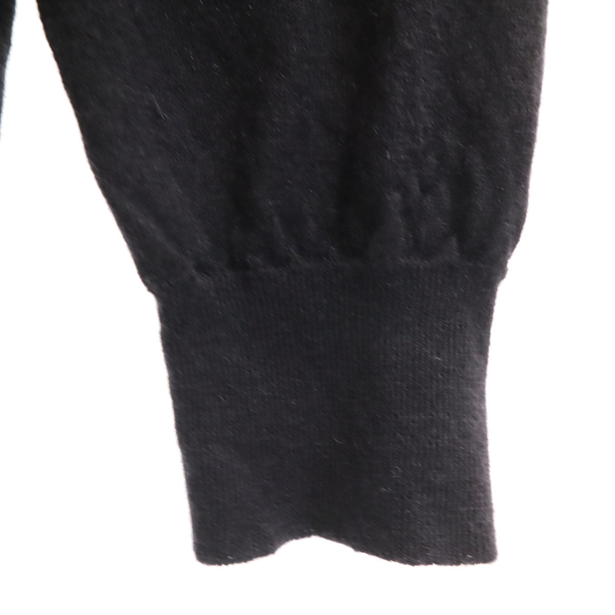BALENCIAGA.KNITS バレンシアガ ニット カシミヤ100％ 半袖 Vネック ニット 38 ブラック メンズ
