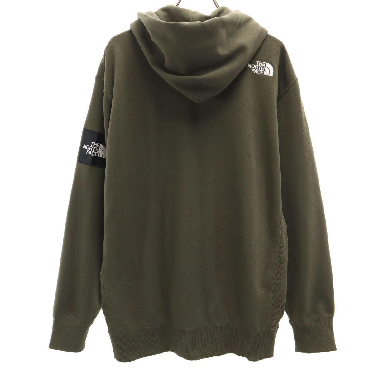 美品 THE NORTH FACE ノースフェイス 長袖 スウェット ジップパーカー L カーキ メンズ