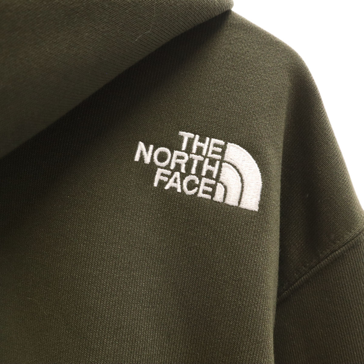 美品 THE NORTH FACE ノースフェイス 長袖 スウェット ジップパーカー L カーキ メンズ
