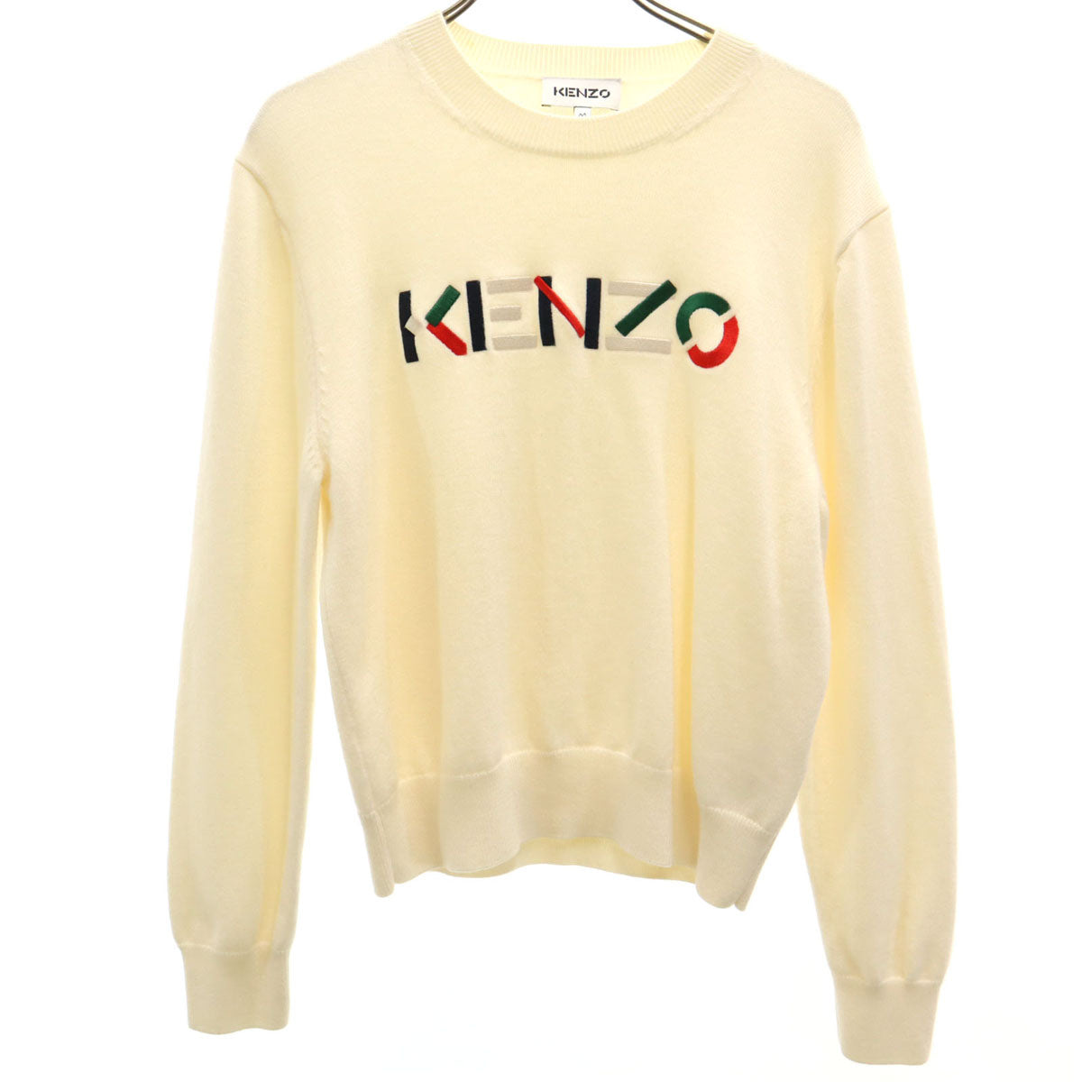 KENZO ケンゾー 長袖 ニット M アイボリー セーター レディース