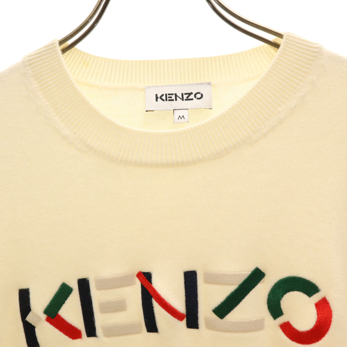 KENZO ケンゾー 長袖 ニット M アイボリー セーター レディース