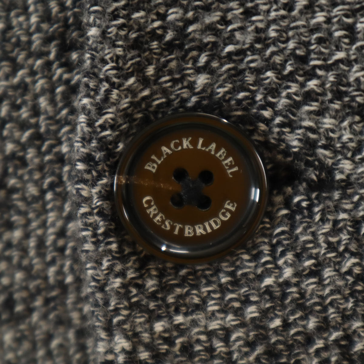 BLACK LABEL CRESTBRIDGE ブラックレーベルクレストブリッジ モックネック ニットジャケット M グレー メンズ