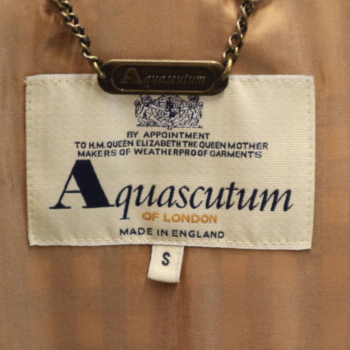 Aquascutum アクアスキュータム イギリス製 コート S ベージュ レディース