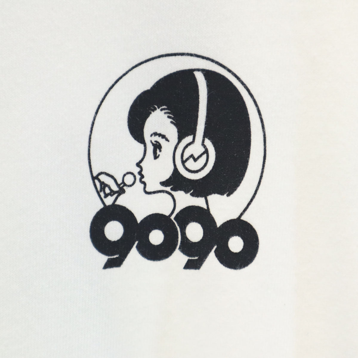 9090 ナインティナインティ バックプリント 長袖 Tシャツ M ホワイト ロンT メンズ