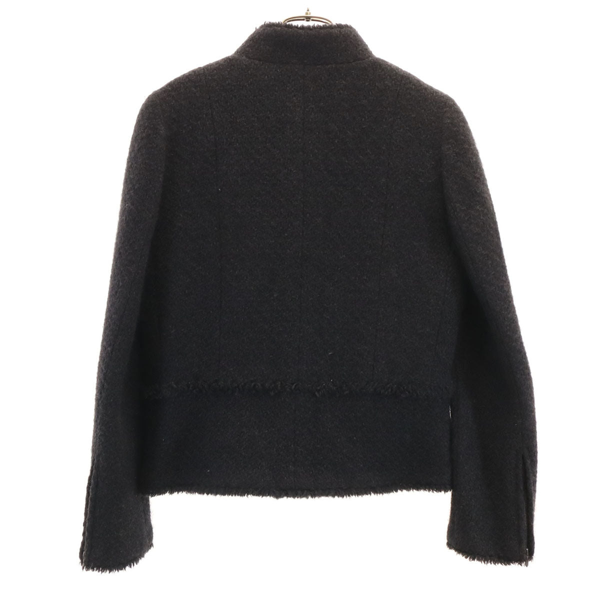 CHANEL シャネル フランス製 アンゴラブレンド ツイードジャケット 40