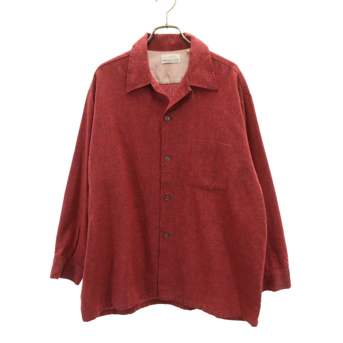 BRENT ブレント 60s 70s ヴィンテージ 長袖 ネルシャツ L レッド メンズ