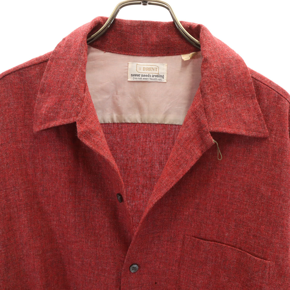 BRENT ブレント 60s 70s ヴィンテージ 長袖 ネルシャツ L レッド メンズ