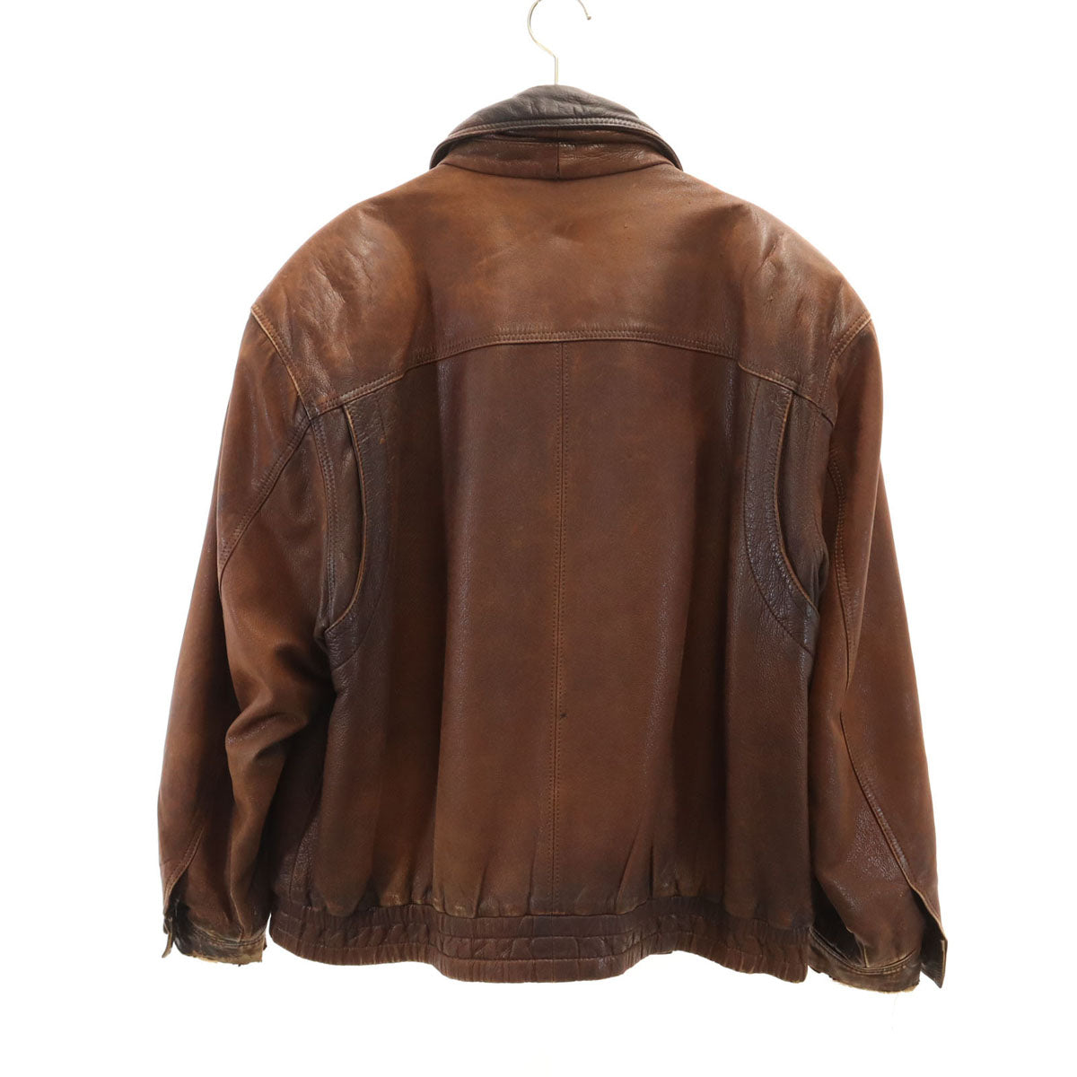 LOEWE ロエベ 80s 90s オールド レザージャケット 54 ブラウン メンズ