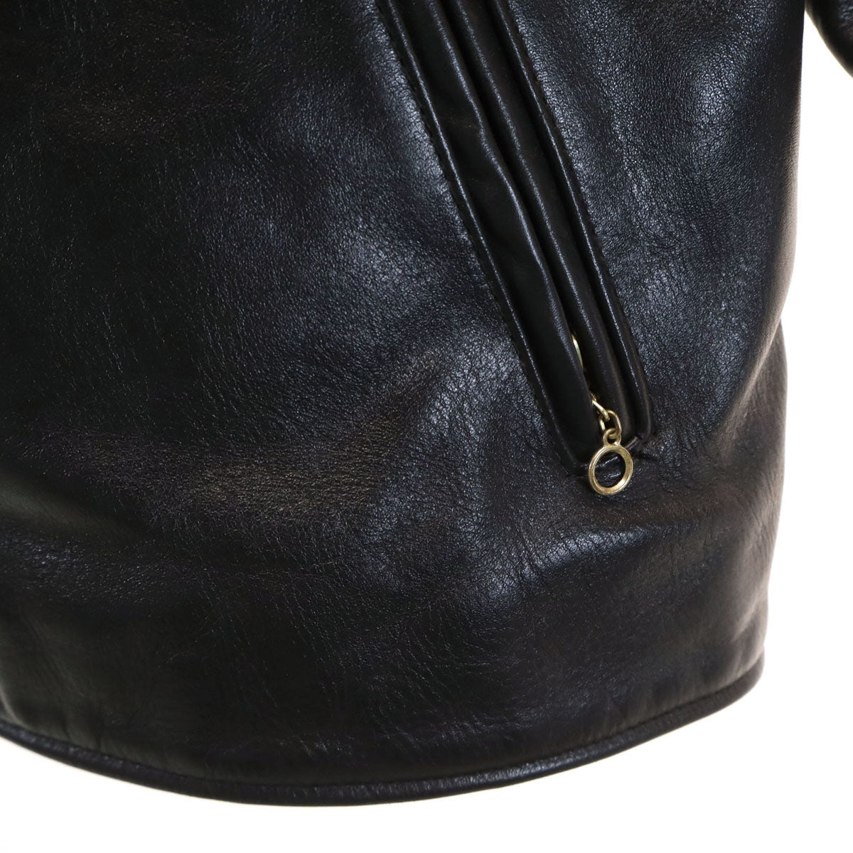 VANSON Leathers バンソンレザーズ レザー シングルライダースジャケット 52 ブラック メンズ