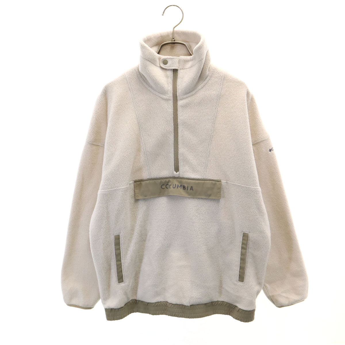 Columbia コロンビア ハーフジップ フリースジャケット L アイボリー メンズ