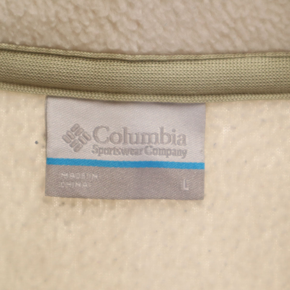 Columbia コロンビア ハーフジップ フリースジャケット L アイボリー メンズ