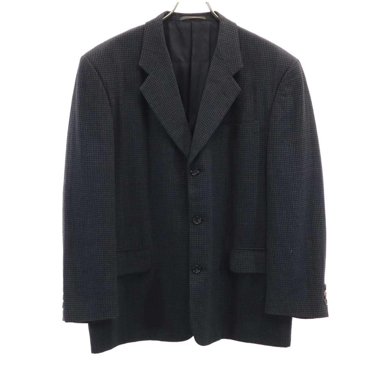 COMME des GARCONS HOMME コムデギャルソンオム 1998年 90s 日本製 オールド チェック柄 テーラードジャケット S チャコールグレー メンズ