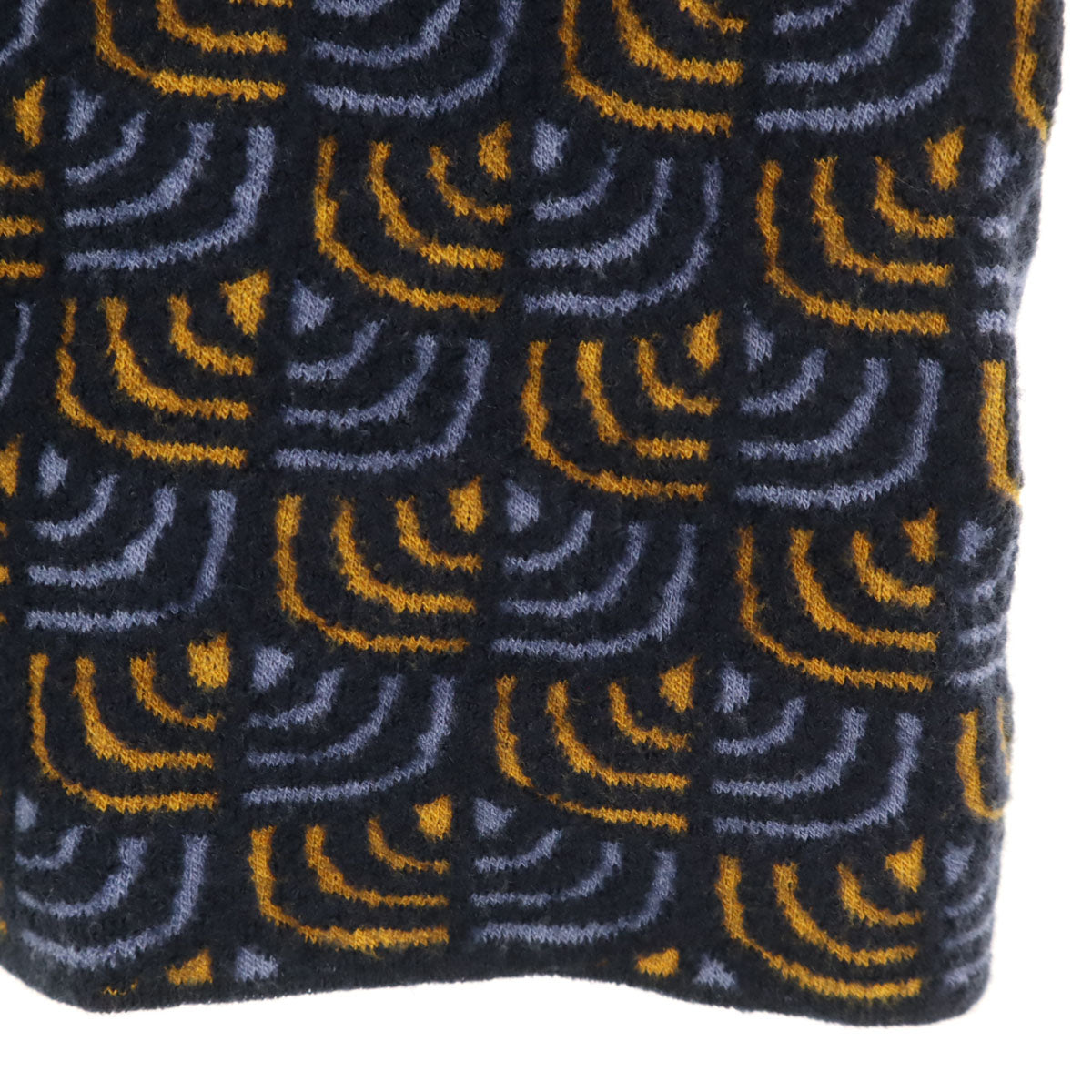 Missoni ミッソーニ 総柄 フレンチスリーブ ニット 38 ネイビー レディース