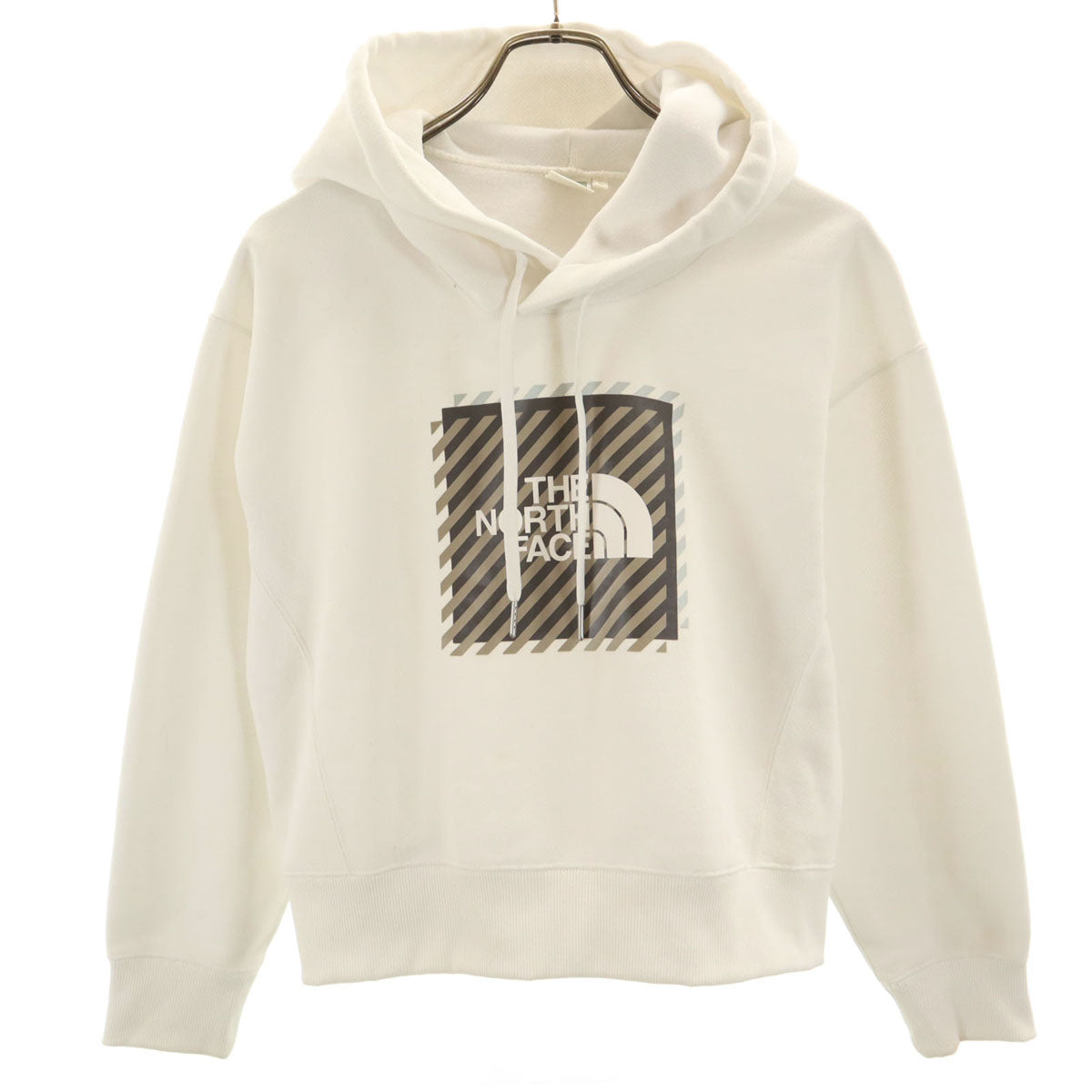THE NORTH FACE ノースフェイス 長袖 ブレイブ スウェットパーカー L ホワイト NTW62161 アウトドア 裏起毛 レディース