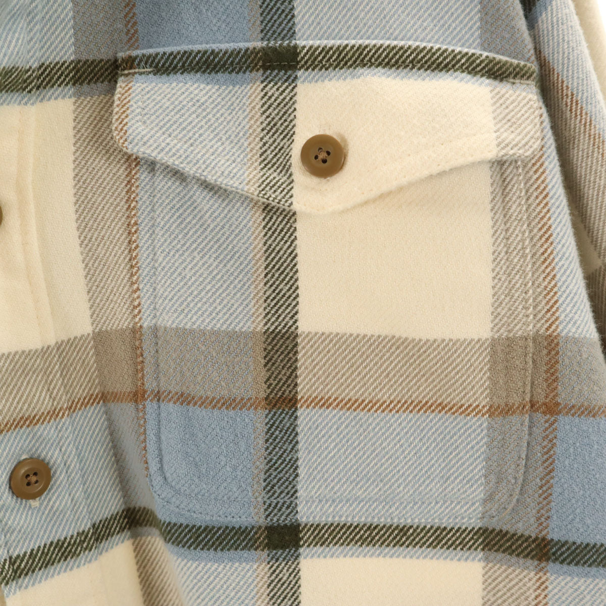 patagonia パタゴニア チェック柄 長袖 フィヨルド ネルシャツ L アイボリー 42401FA24 アウトドア メンズ