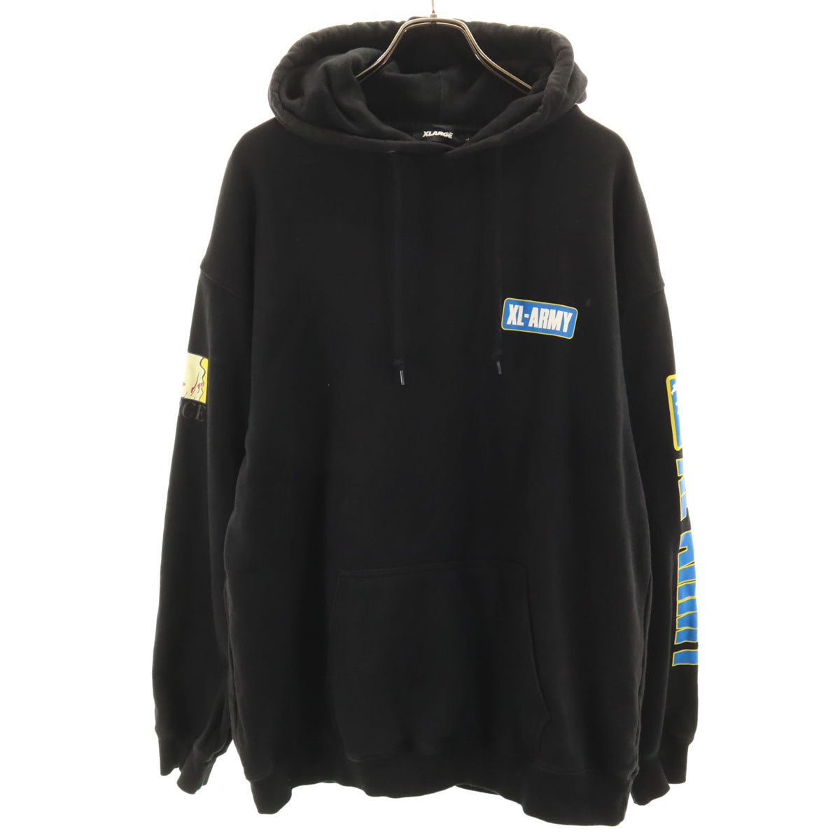 XLARGE エクストララージ バックロゴ XL-ARMY 長袖 スウェットパーカー L ブラック メンズ
