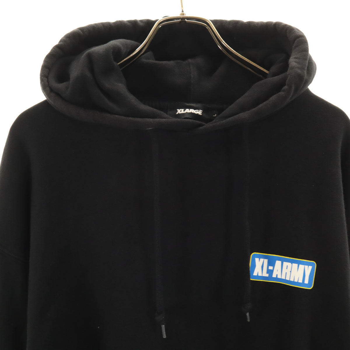 XLARGE エクストララージ バックロゴ XL-ARMY 長袖 スウェットパーカー L ブラック メンズ
