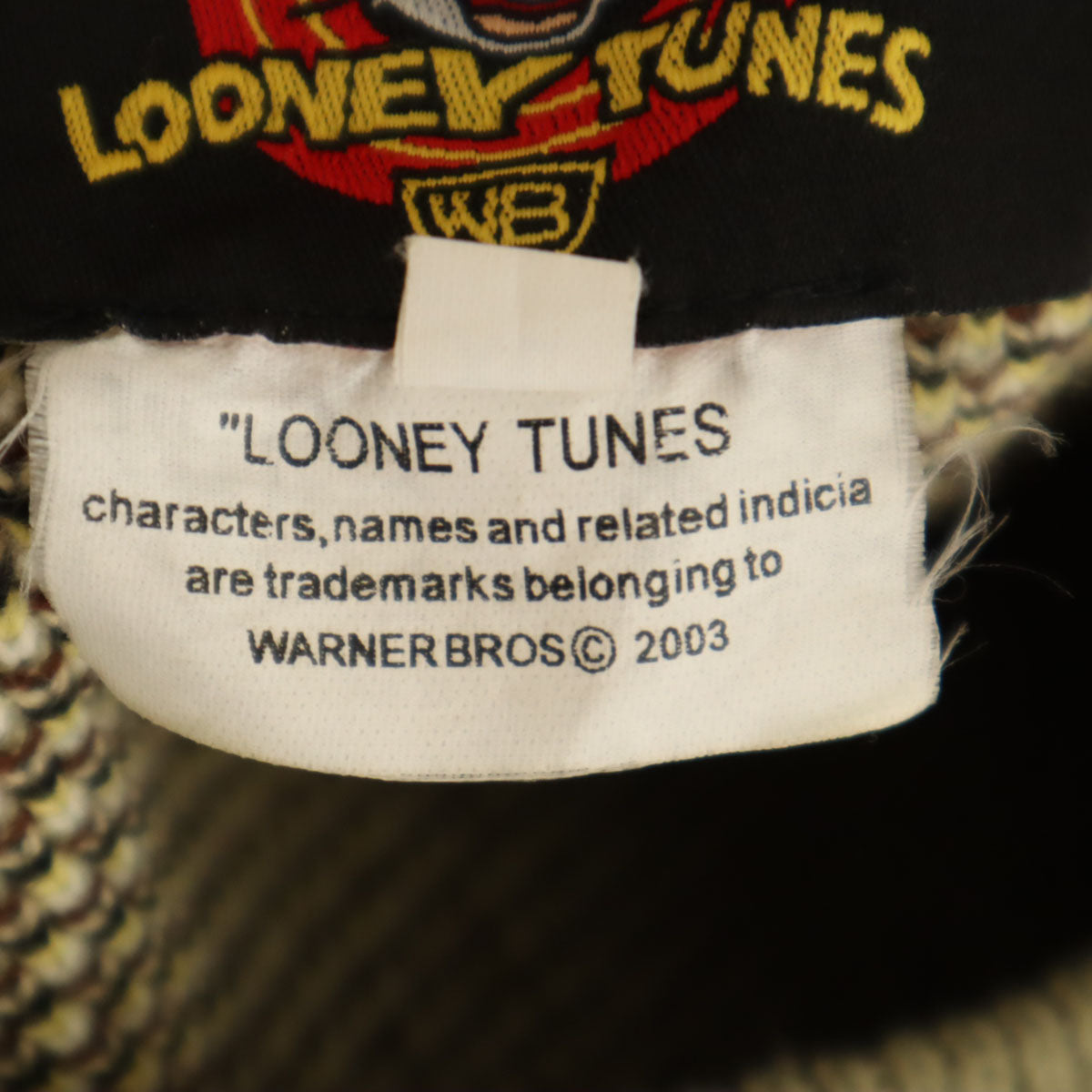 LOONEY TUNES ルーニーテューンズ 00s オールド ワイリー・コヨーテ 長袖 セーター XL オリーブ系 ニット メンズ