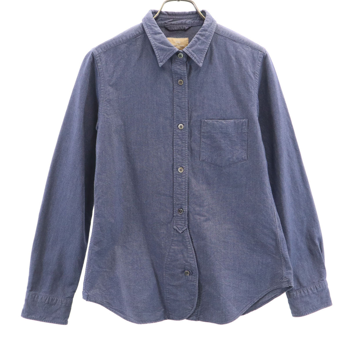 Nigel Cabourn ナイジェルケーボン 日本製 長袖 シャツ 10 ネイビー レディース