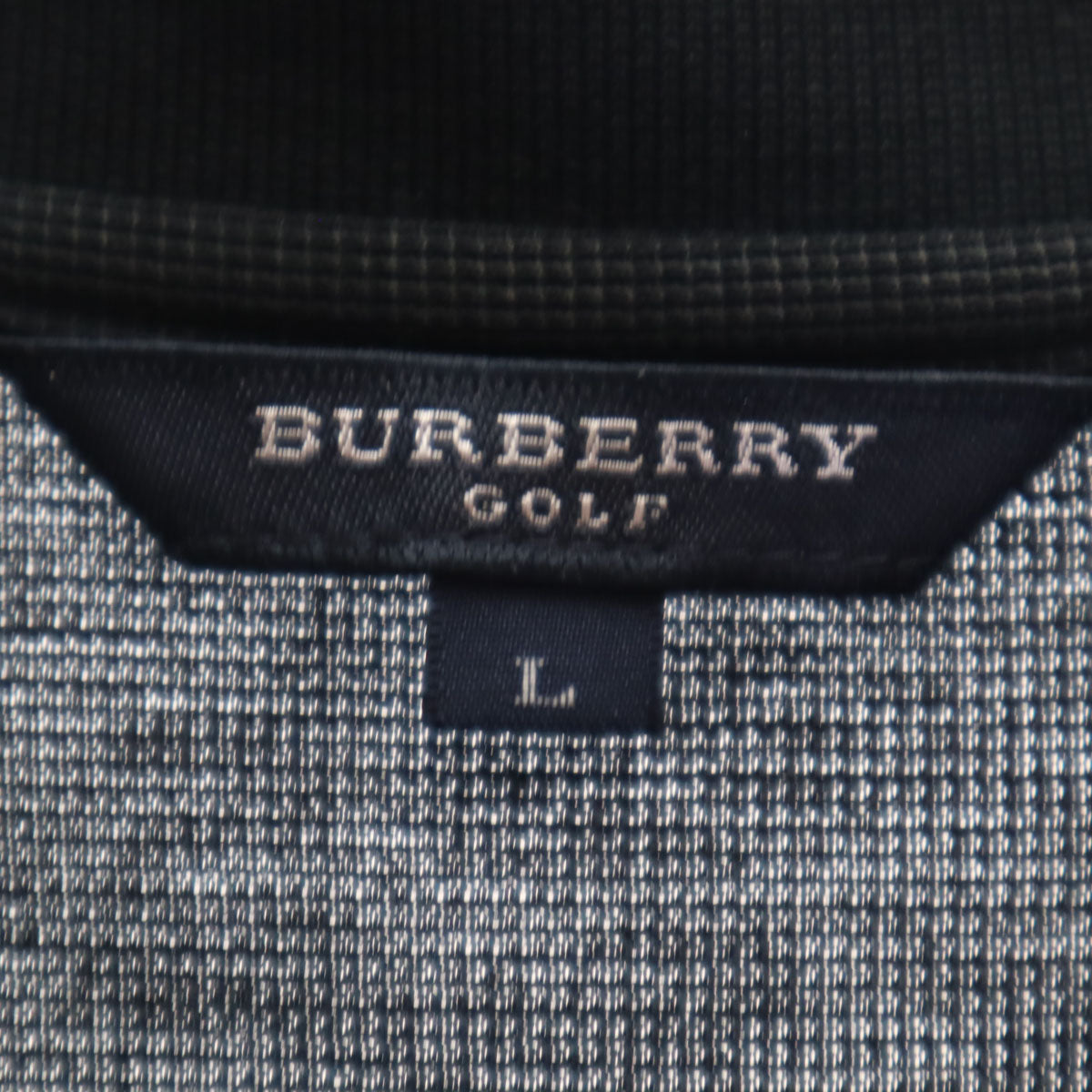 BURBERRY GOLF バーバリーゴルフ 長袖 ポロシャツ L ブラック メンズ