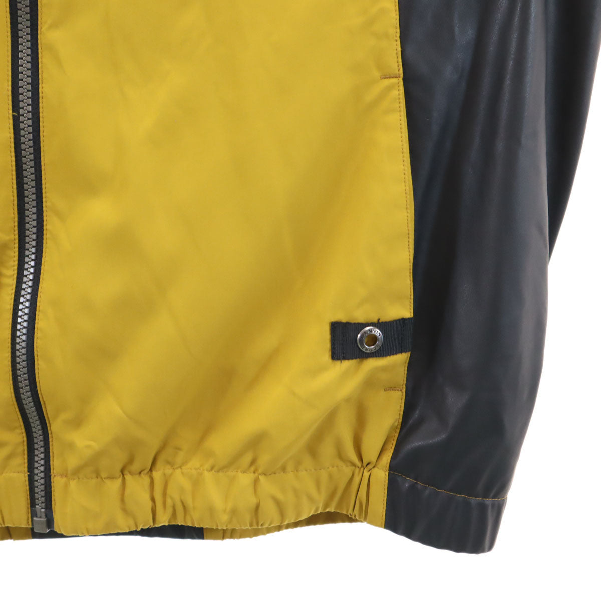 LANVIN SPORT ランバンスポール フェイクレザー切替 ブルゾン 42 マスタード メンズ