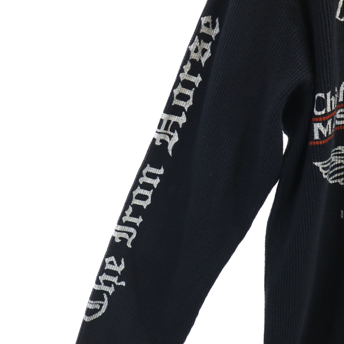 Indian Motorcycle インディアンモーターサイクル カナダ製 長袖 ワッフル Tシャツ ブラック 東洋エンタープライズ サーマル ロンT メンズ
