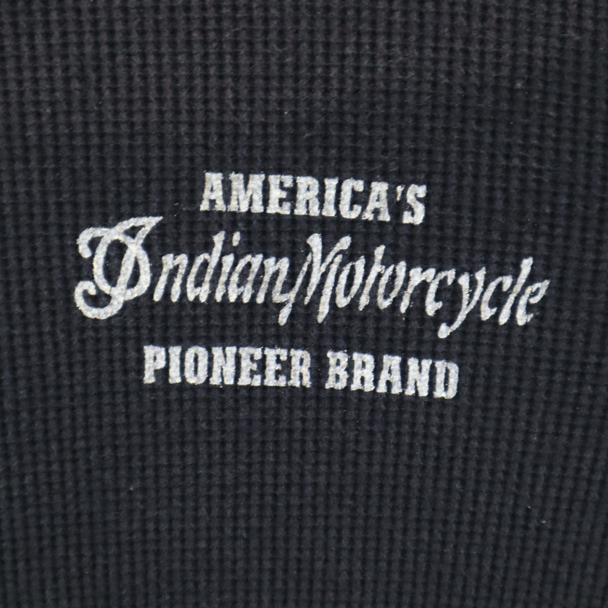 Indian Motorcycle インディアンモーターサイクル カナダ製 長袖 ワッフル Tシャツ ブラック 東洋エンタープライズ サーマル ロンT メンズ