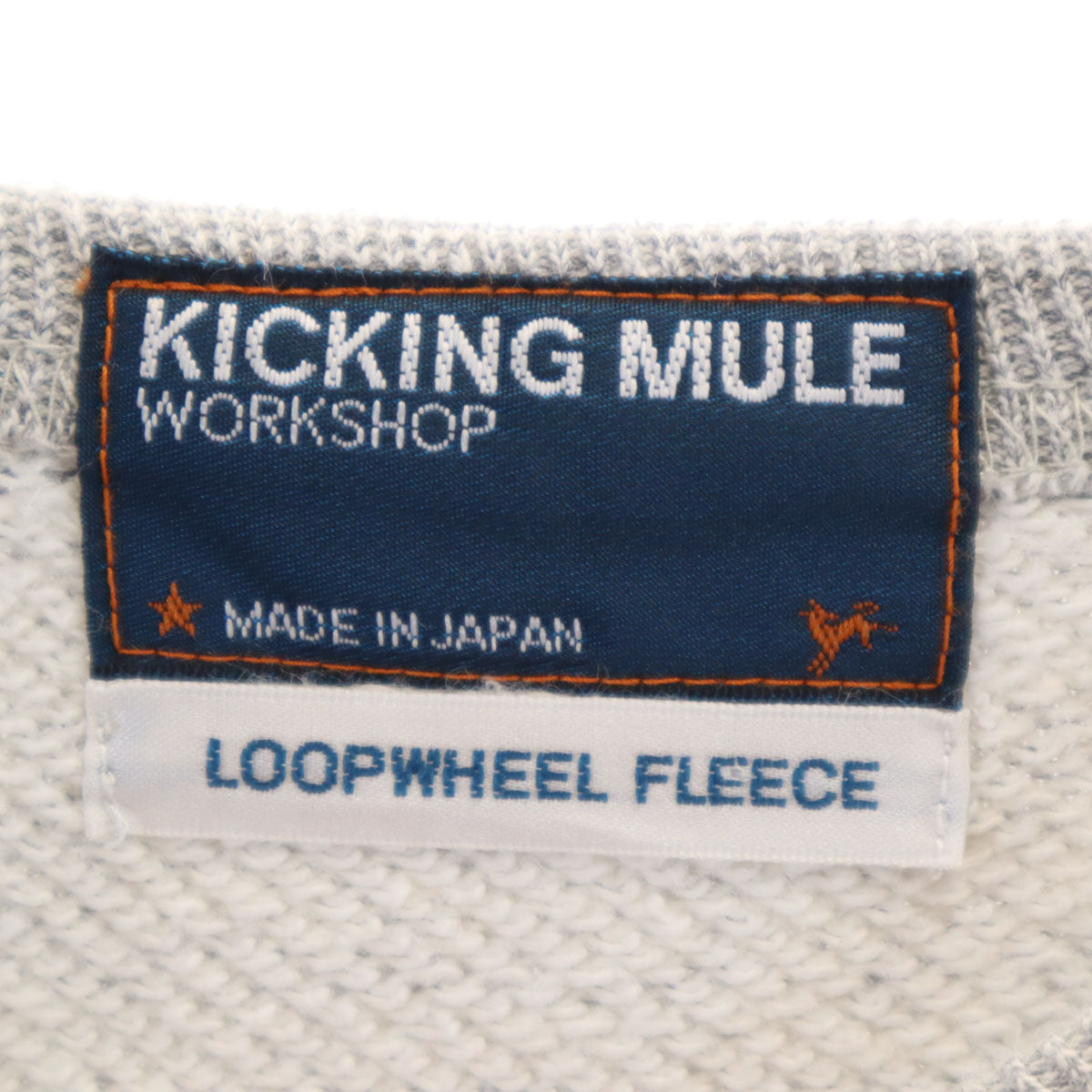 LOOPWHEELER ループウィラー 日本製 KICKING MULE WORK SHOP 長袖 スウェット ｘ ダンガリーデニム トレーナー グレー 再構築 メンズ