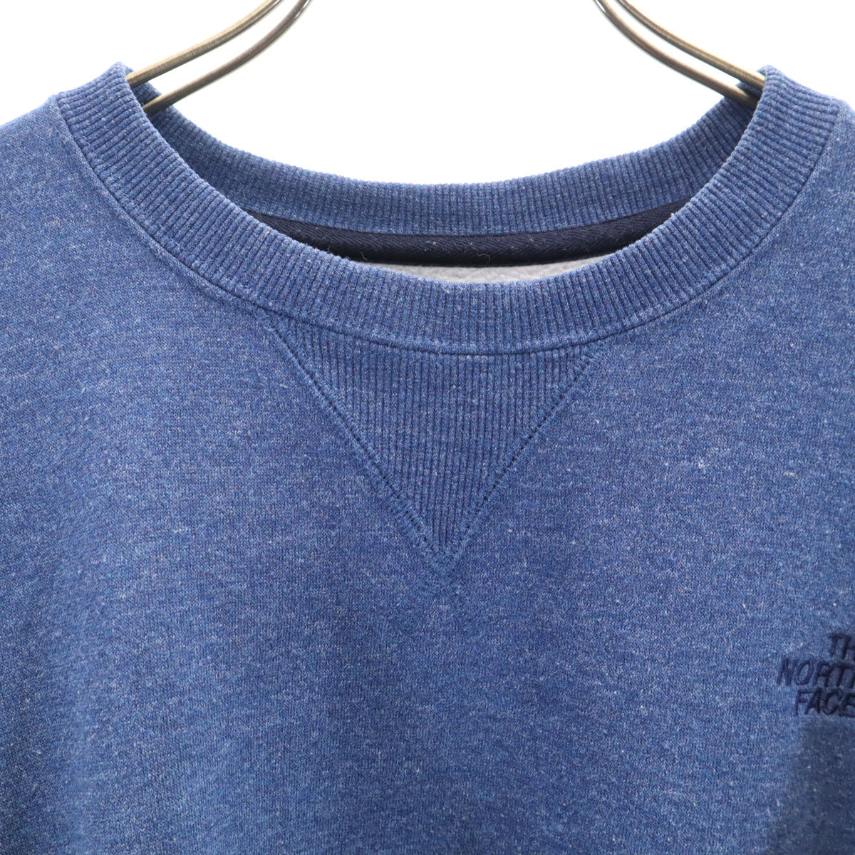 THE NORTH FACE ノースフェイス スクエアロゴ 長袖 スウェット トレーナー XL 青紺系 NT61931 アウトドア 裏起毛 メンズ