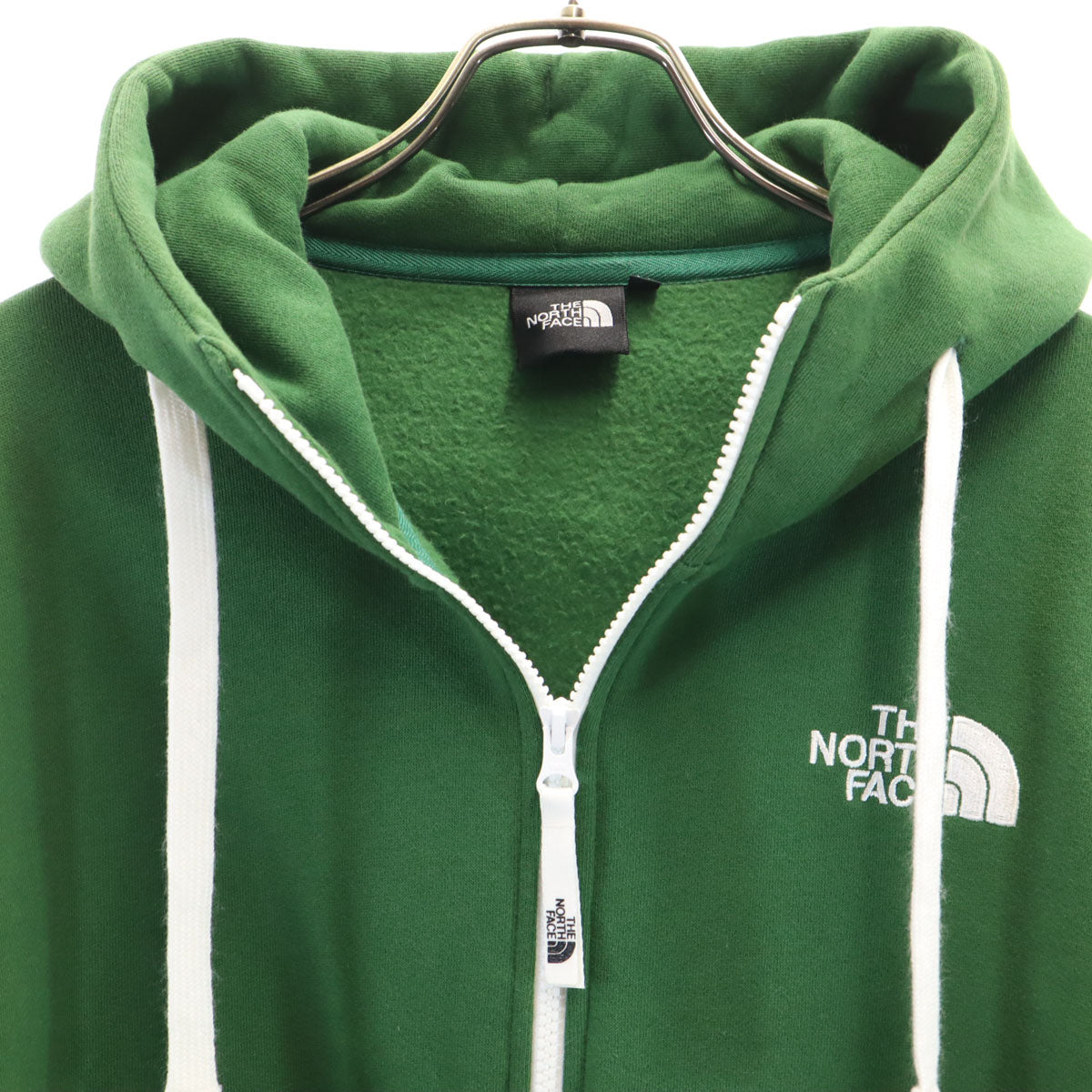 THE NORTH FACE ノースフェイス 長袖 リアビュー スウェット ジップパーカー XL グリーン系 NT11530 アウトドア 裏起毛 メンズ