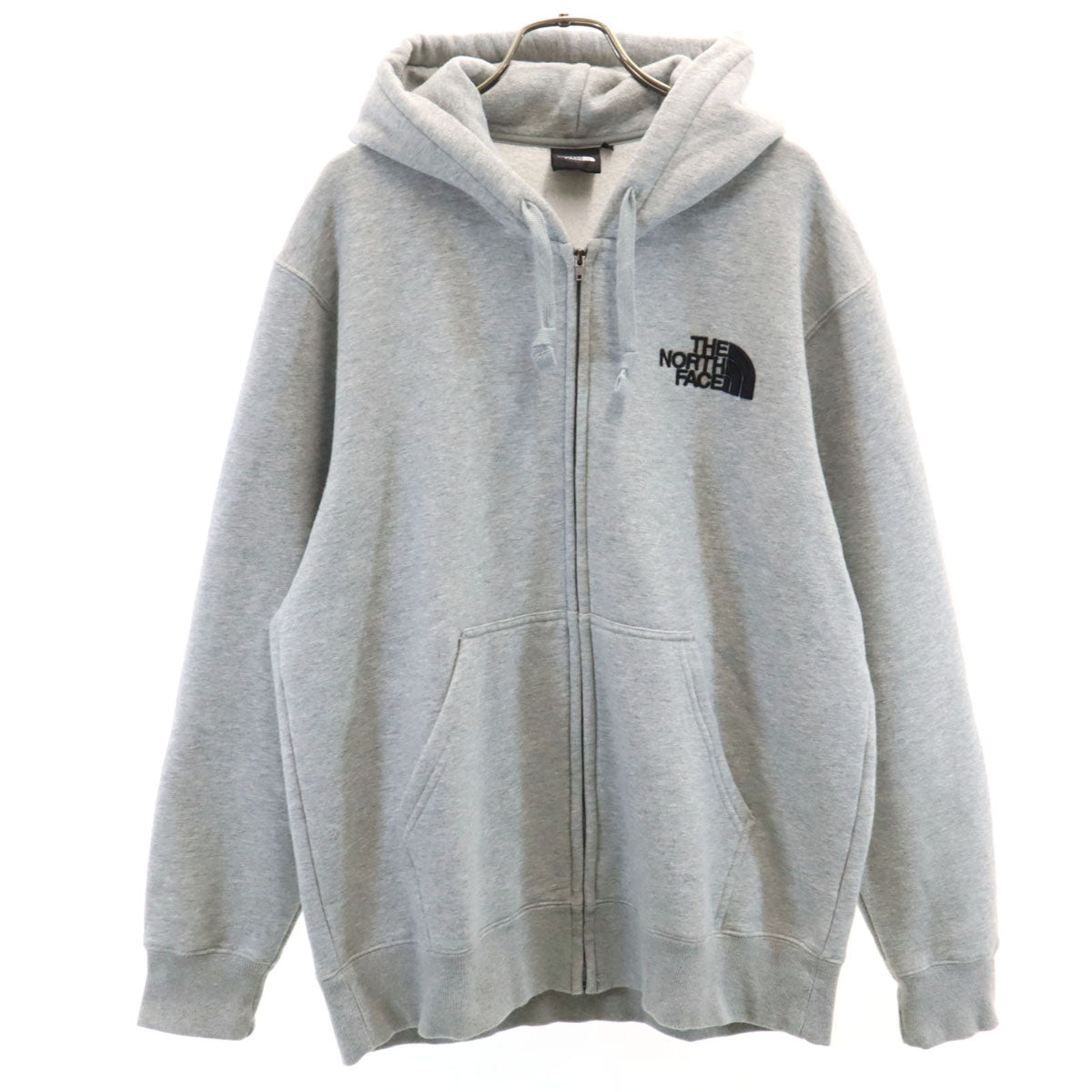 THE NORTH FACE ノースフェイス 長袖 スウェット ジップパーカー L グレー NT61901A アウトドア 裏起毛 メンズ