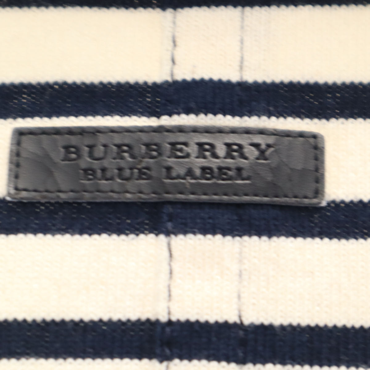 BURBERRY LONDON BLUE LABEL バーバリー ロンドン ブルーレーベル 日本製 ボーダー柄 マリン ジャケット 38 アイボリー 三陽商会 レディース