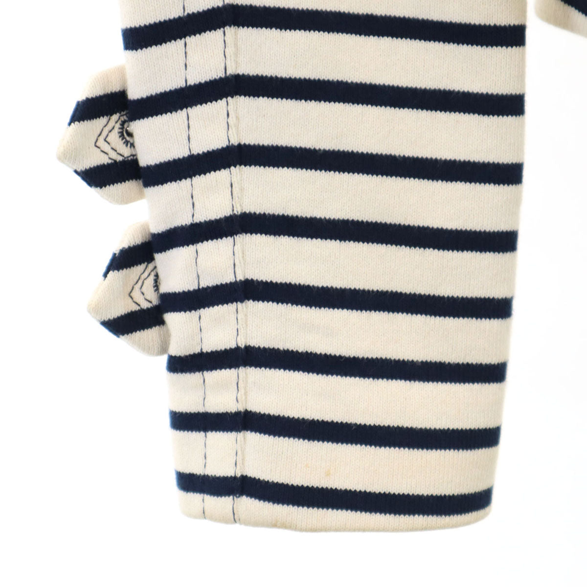 BURBERRY LONDON BLUE LABEL バーバリー ロンドン ブルーレーベル 日本製 ボーダー柄 マリン ジャケット 38 アイボリー 三陽商会 レディース