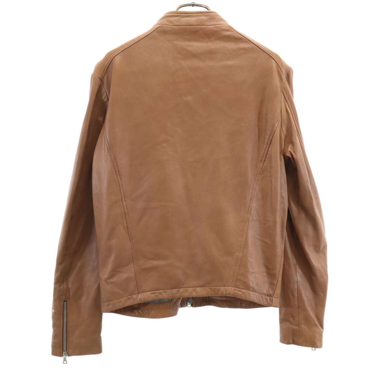 Unknown London アンノウン ロンドン 本革レザー シングルライダースジャケット S ブラウン レディース